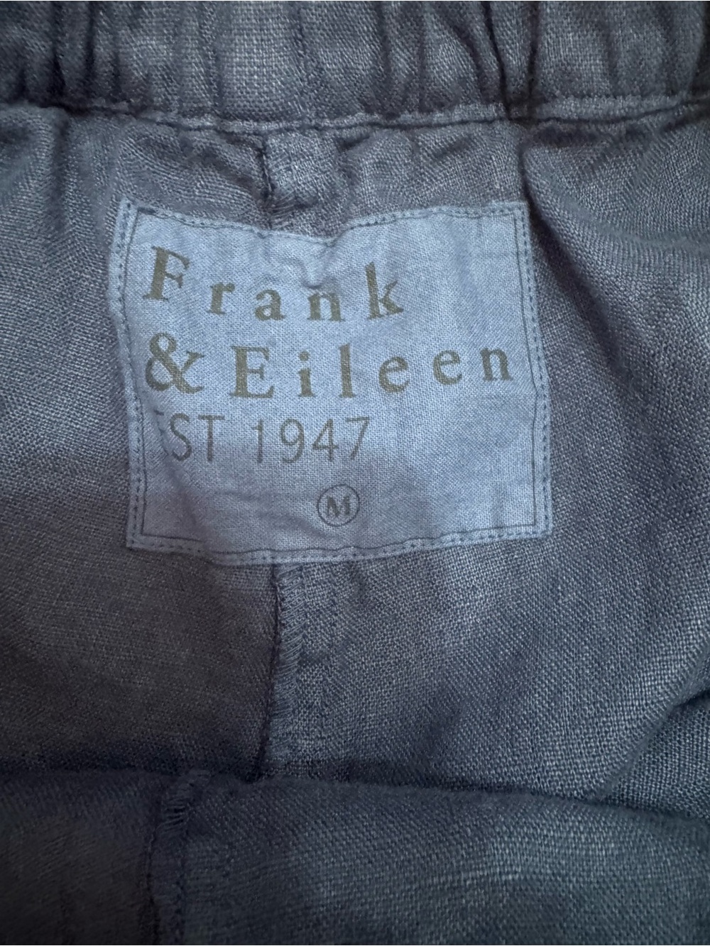 NWOT Frank & Eileen MAISIE Wide-Leg Pull-On Linen Pants size M navy - Picture 6 of 8